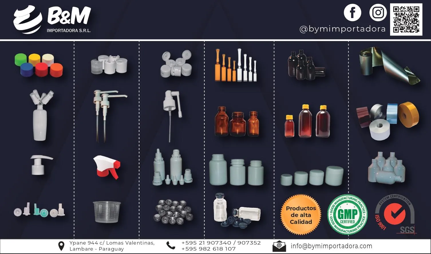 Líneas de productos B&M Importadora